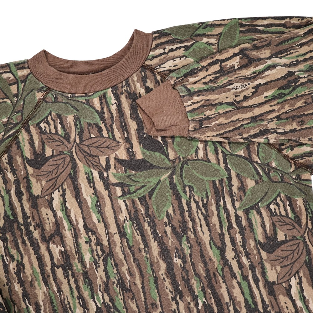 VINTAGE LIBERTY Mens L Realtree Trebark Pullover Crewneck Sweatshirt Made in USA